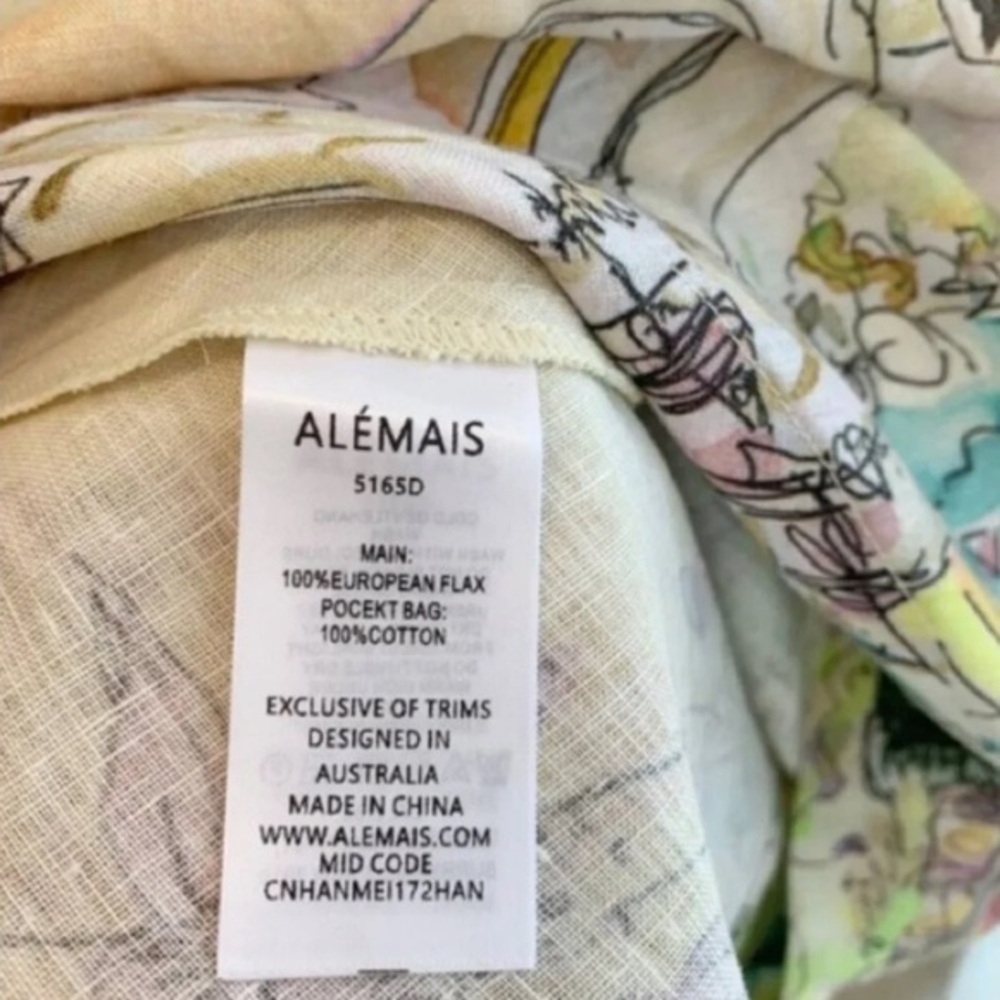 Alémais Anouk printed linen midi dress - Picture 8 of 8